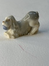 RARE Vintage 1953 Wade Of England WHIMSIES #1 Miniature Ornament of Spaniel /Dog