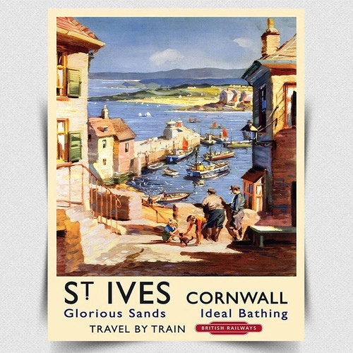Ives cornwall advert metal - ives,