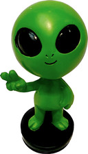 UFO Space Alien Peace Sign Bobble Head Bobblehead Doll