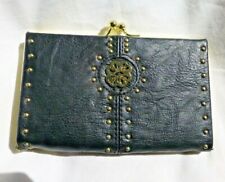Original ‘Mischa Barton’ Black Leather Brass Studded Purse NEW