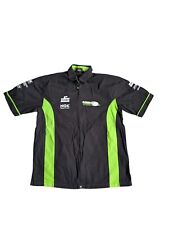 Hawk Kawasaki Motorsport Racing Zip Up Shirt Black/Green XL Mens Free Post 