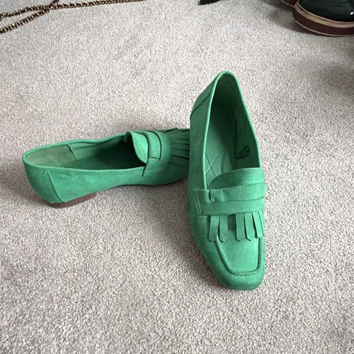 Green fancy loafers - fancy,