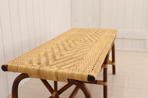 Handwoven rattan benchl - handwoven,