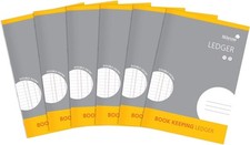 A4 Book Keeping Ledger - 32 Pages Double Entry (Pack of 6)