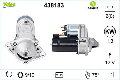 Valeo 438183 starter - 438183, fits