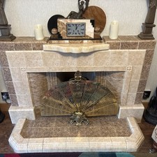 Art Deco Peacock Firescreen in