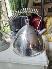 Retro vintage stainless steel kettle used