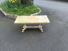 Mid-Century Marble & Onyx Coffee Table, 1960s or 1970s