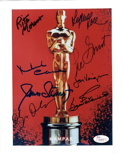 Oscar statue signed 8x10 color - signed,