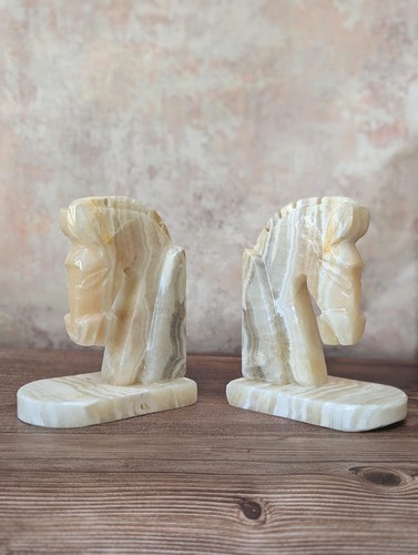 Vintage horse head bookends - horse,