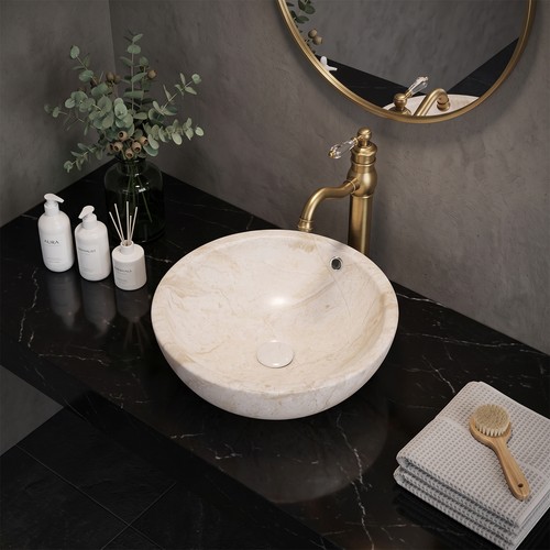 Round marble effect ceramic - round,