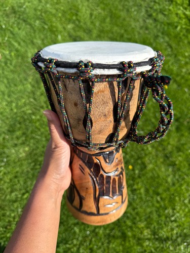 Djembe drum 30cm - -, carved