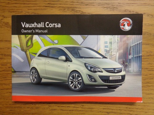 Vauxhall corsa owners handbook - vauxhall,
