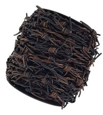 Leather Fake barbed wire Black