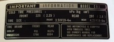 HONDA CBX CBX1000 TYRE CAUTION WARNING LABEL DECAL 2