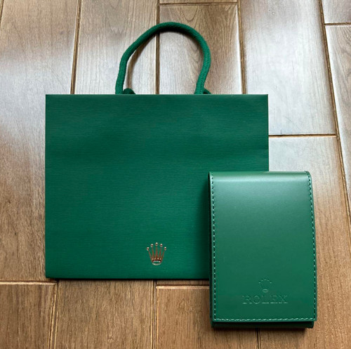 Rolex watch case green - case, leather