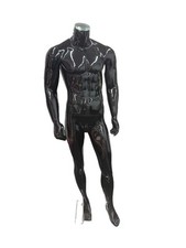 Male Fiberglass Headless Full Mannequin Black and White H-170cm Display Clothing
