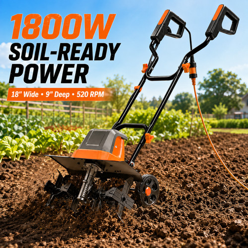 1800w electric garden tiller - electric,