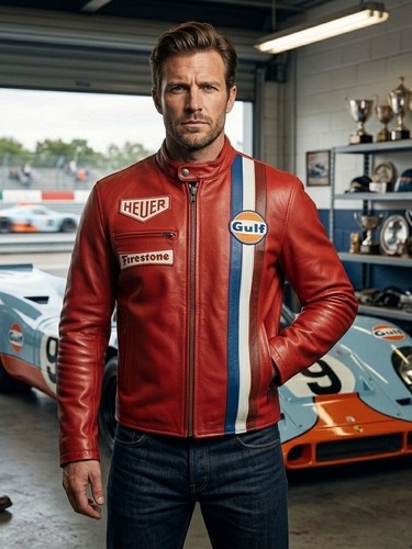 Gulf red biker jacket - gulf,