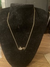 14K "Love" Diamond Pendant