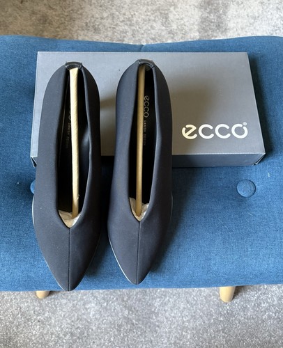 Ecco pointy sleek black - sleek, shoes