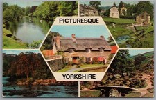 YORKSHIRE Multiview Postcard Posted