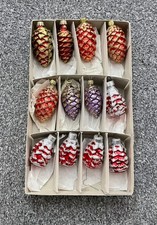 Vintage Old German Christmas Trees & Cones Ornaments - Lauscha