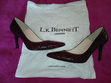 Lk Bennett Burgundy snakeskin