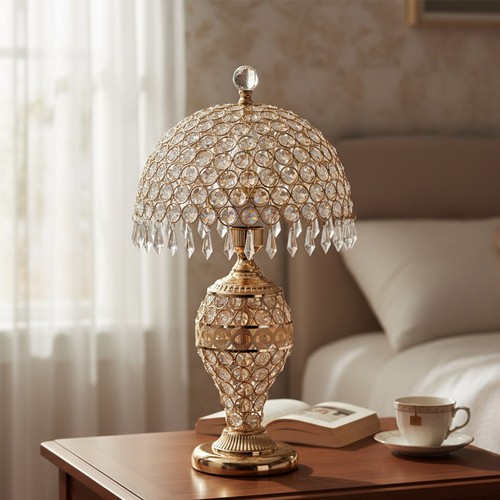 Glam crystal table lamp tall - lamp,