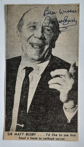 Sir matt busby - sir, signed