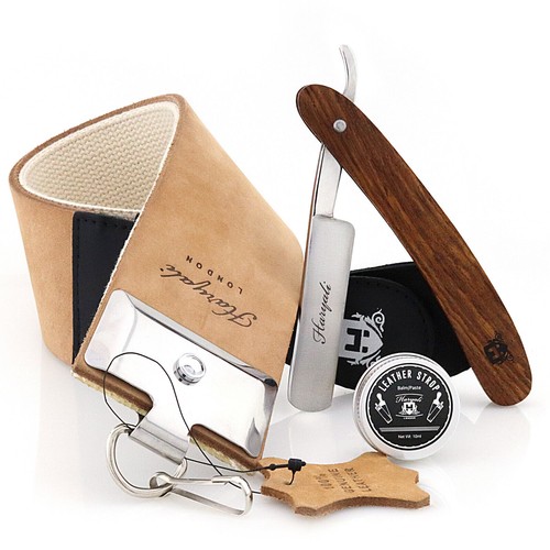 Wooden straight cut throat - straight,