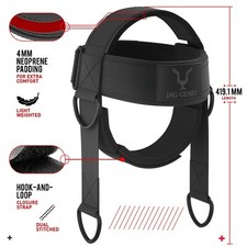Neck Trainer Head Harness For Weight Lifting Adjustable Muscle Builder Gym 1X.