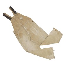 CARHARTT Mens Beige Cotton Dungarees Regular Fit L W34 L30 Workwear