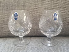 2 X Royal Doulton Crstal Brandy Glasses