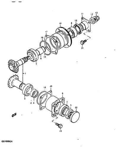 Suzuki genuine nut gs1100 e - d,