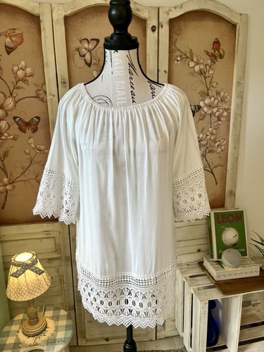 Blue vanilla white - blue, boho