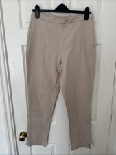 BHS W Ladies Stylish Stone/Beige Trousers (Size 12)
