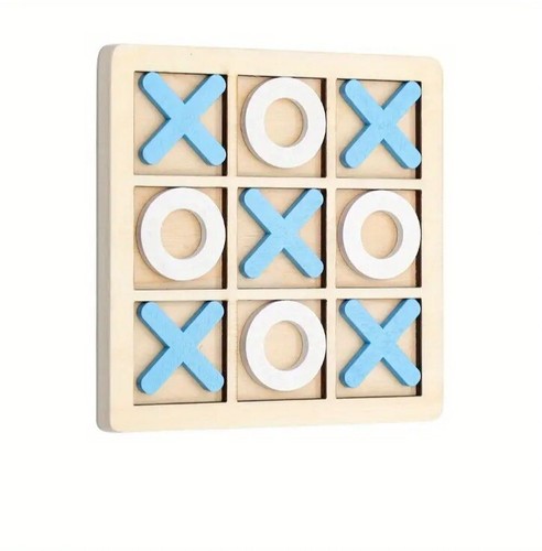Wooden tic tac toe game - wooden,