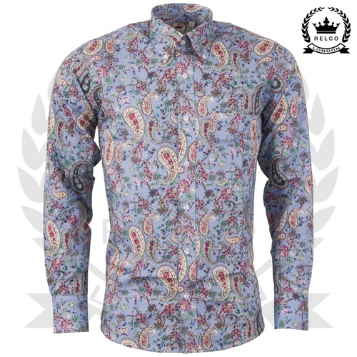 Relco mens paisley shirt - relco,
