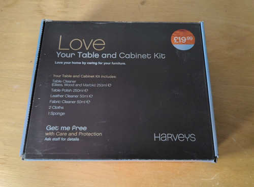 Harveys love your table - table, and