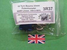 10 Turn Bourns Pot Potentiometer 500R Multiturn Panel Mount Fine Adjust 20g 3R37