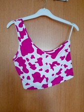 Shein Pink/White Cow Print One