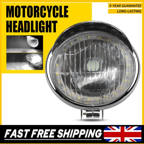 Chrome bullet headlight - bullet, lamp