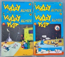 Krazy Kat Komix Comic Bundle Lot x4 1970s Amsterdam Herriman Real Free Press