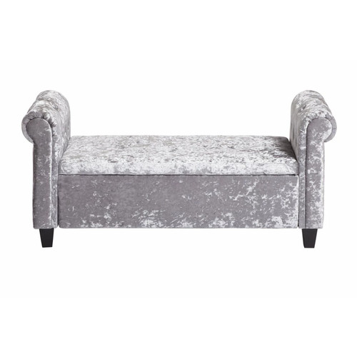 Crushed velvet ottoman - ottoman,