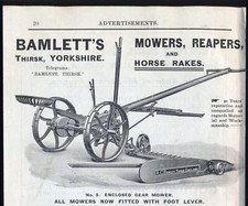 Vintage Advert (1913) for Agricultural Machinery (Bamletts, Thirsk) Free UK p&p
