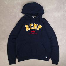 Russell Athletic Vintage Royal Canadian Mounted Police Hoodie M Men's Blue 