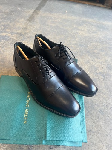 Mens black leather - black, up