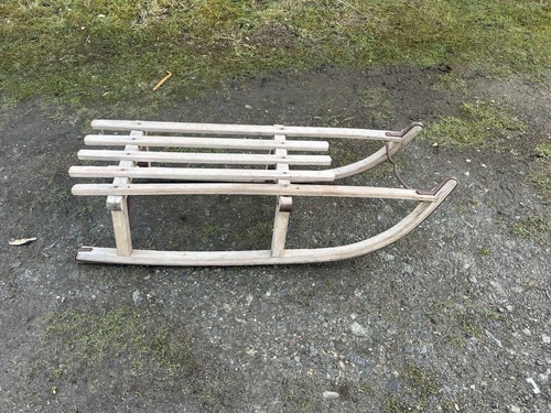 Vintage wooden sleigh sledge - vintage,