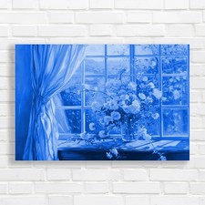 Pastoral Floral Window Scene
